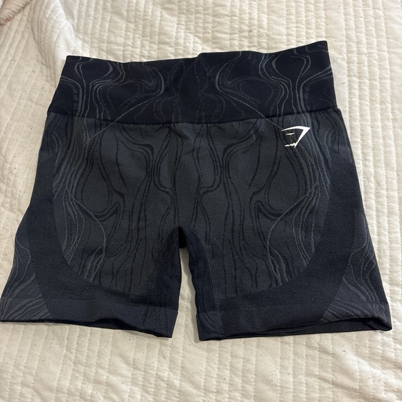 Gymshark Black Patterned Athletic Shorts - Picture 1 of 3